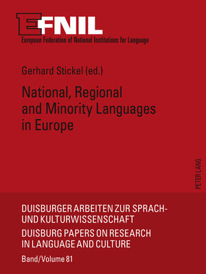 cover image of National, Regional and Minority Languages in Europe